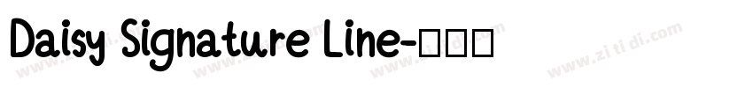 Daisy Signature Line字体转换